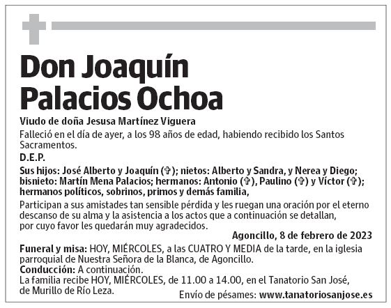 Don Joaquín Palacios Ochoa