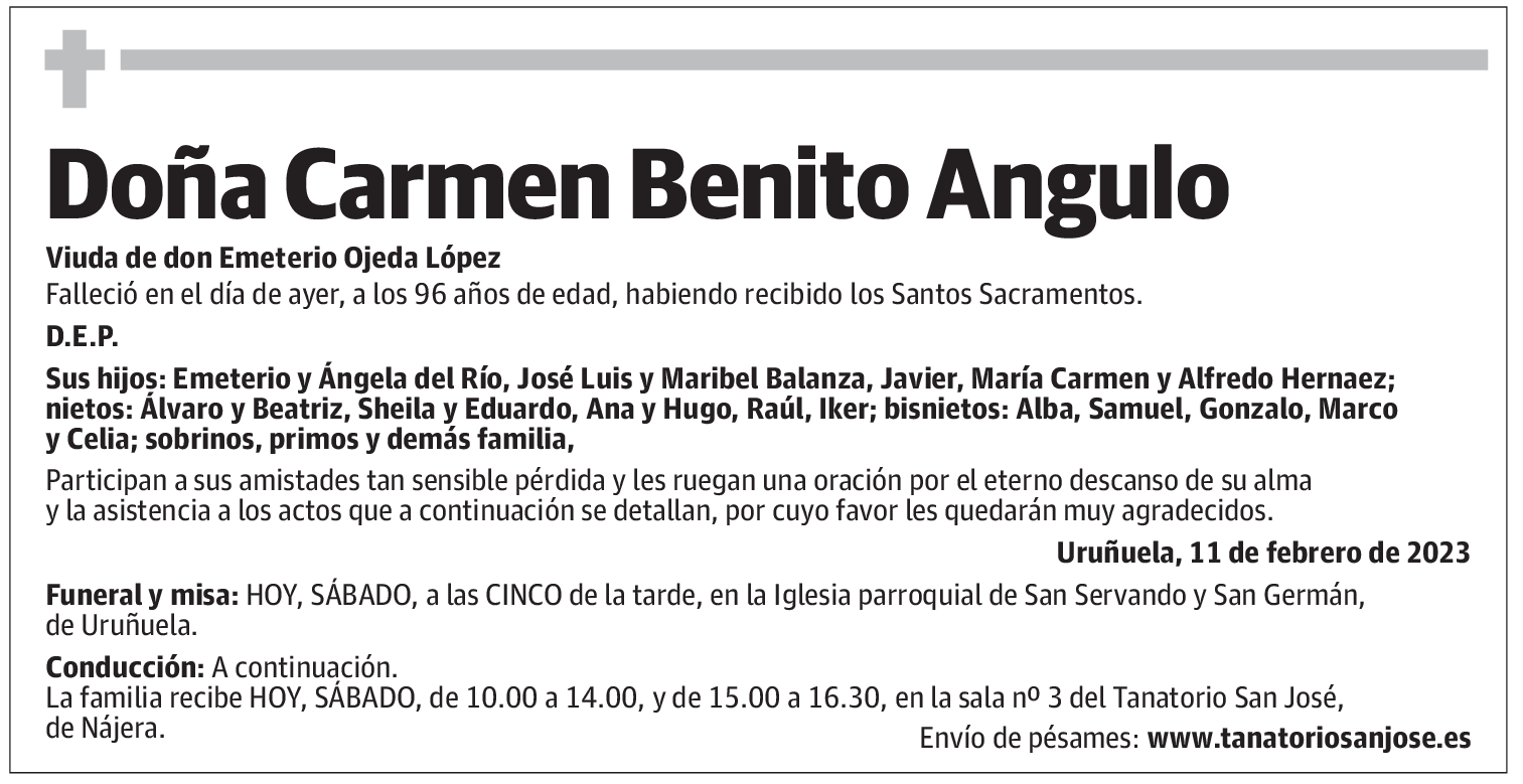 Doña Carmen Benito Angulo