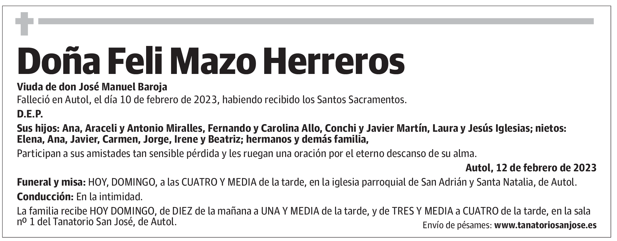 Doña Feli Mazo Herreros