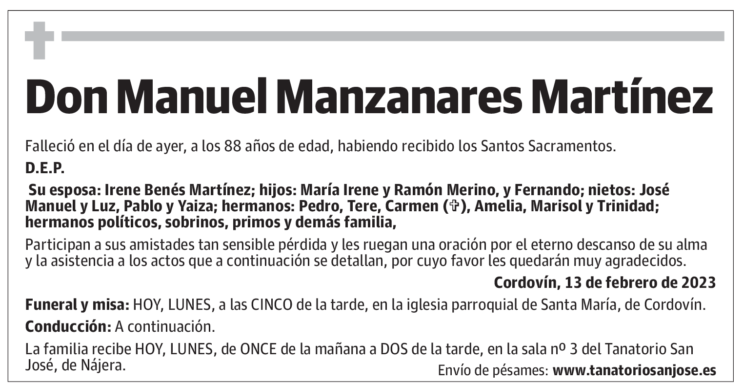 Don Manuel Manzanares Martínez
