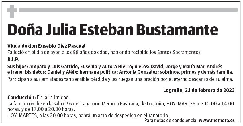 Doña Julia Esteban Bustamante