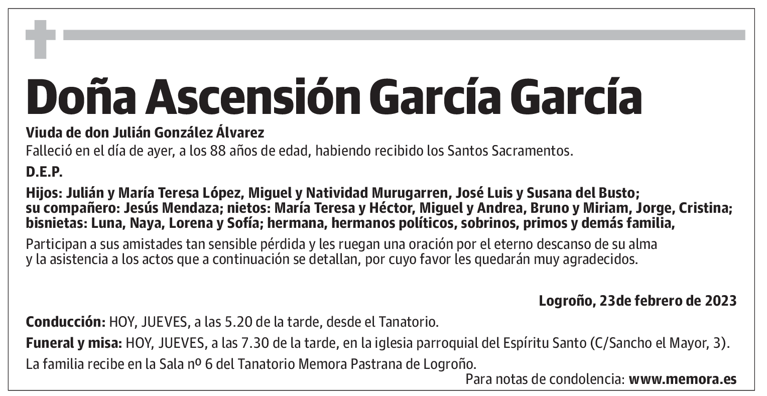 Doña Ascensión García García