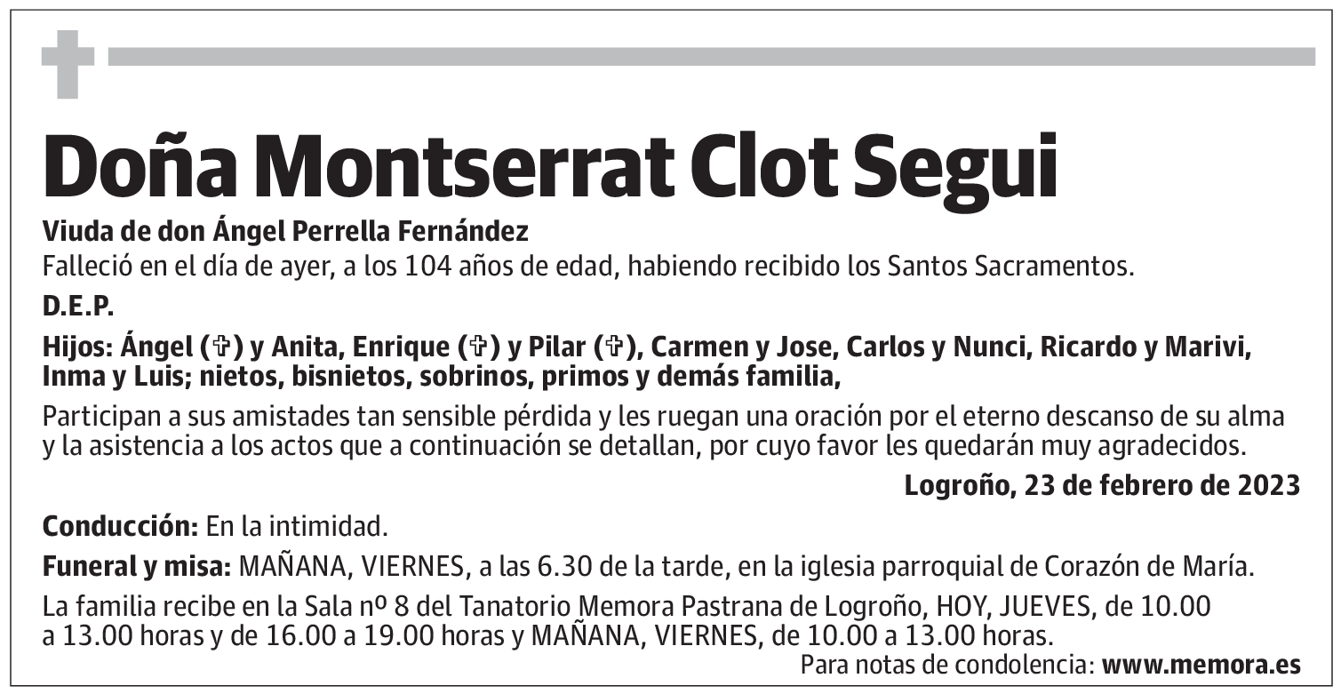 Doña Montserrat Clot Segui