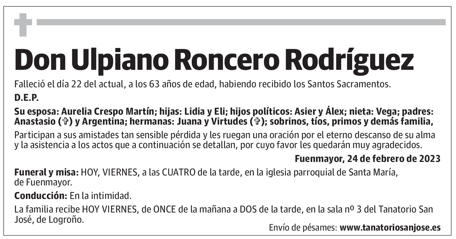 Don Ulpiano Roncero Rodríguez