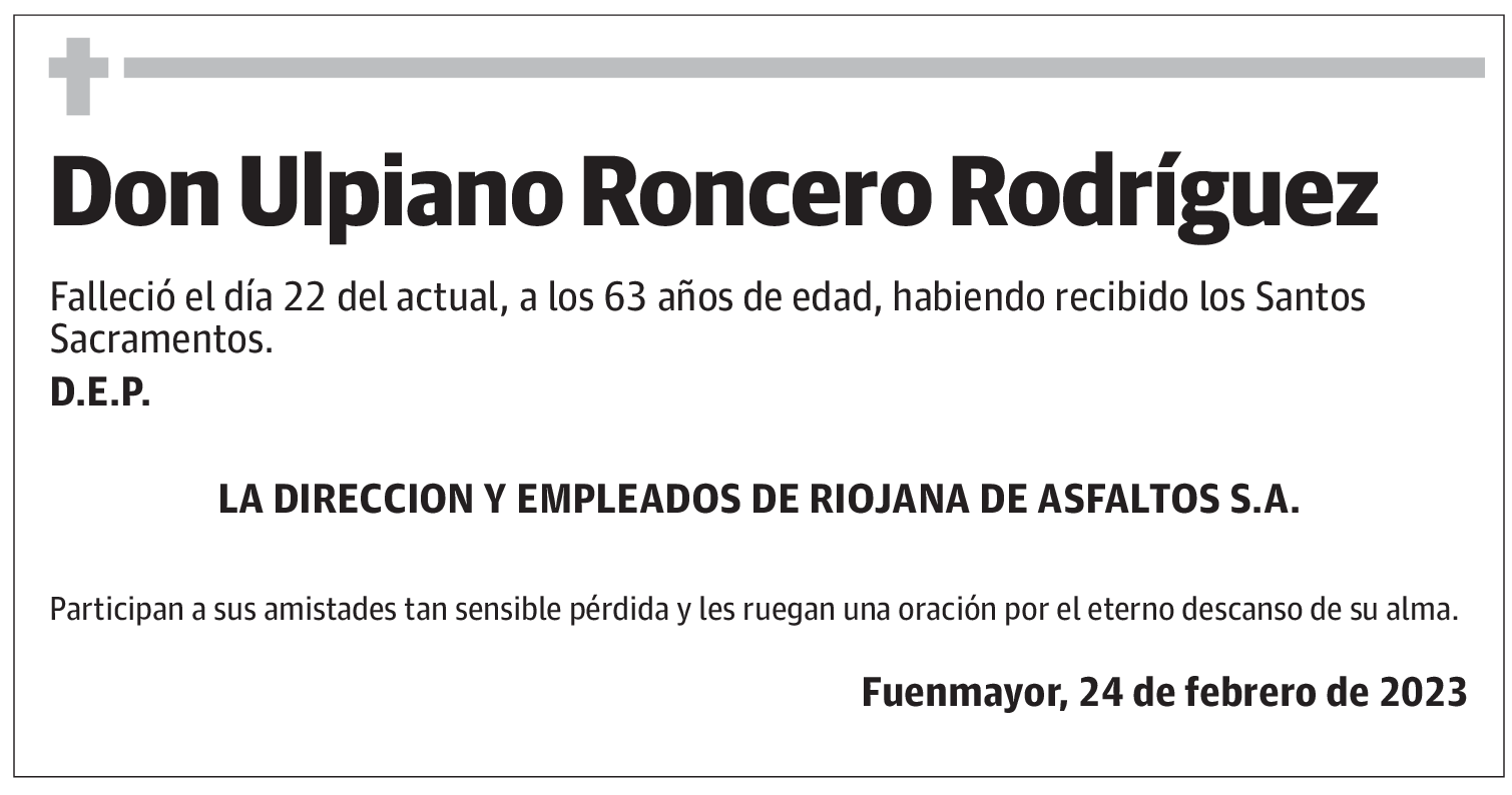 Don Ulpiano Roncero Rodríguez