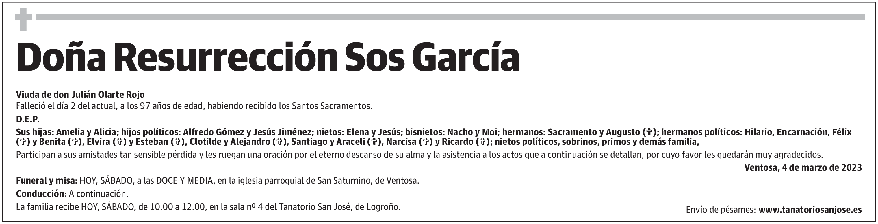 Doña Resurrección Sos García