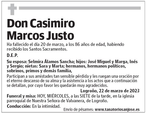 Don Casimiro Marcos Justo