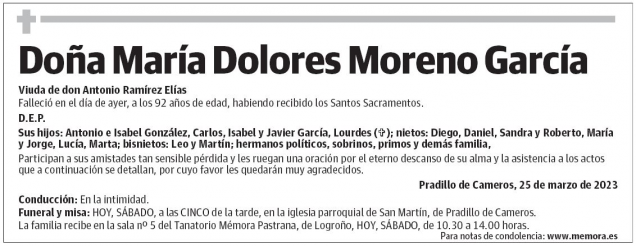 Doña María Dolores Moreno García