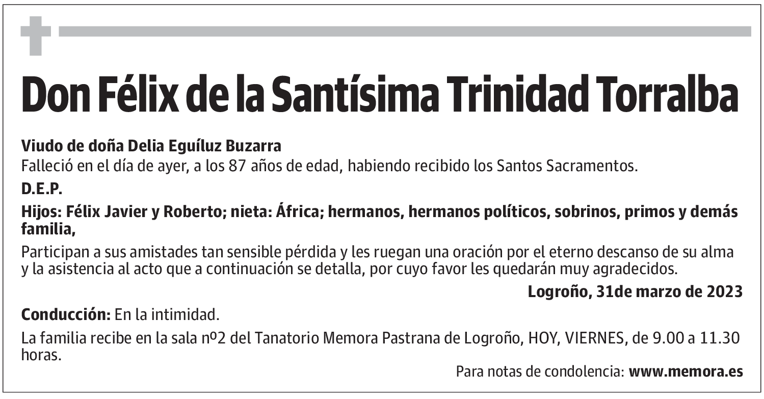 Don Félix de la Santísima Trinidad Torralba