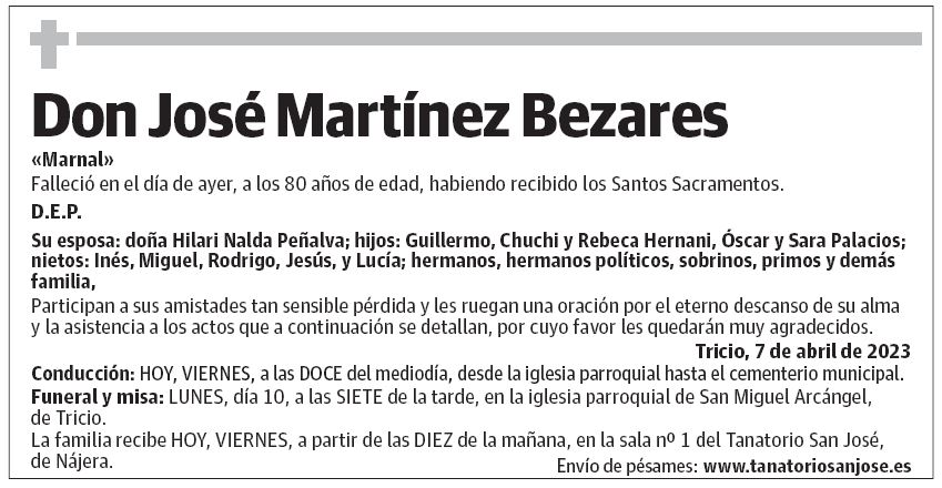 Don José Martínez Bezares