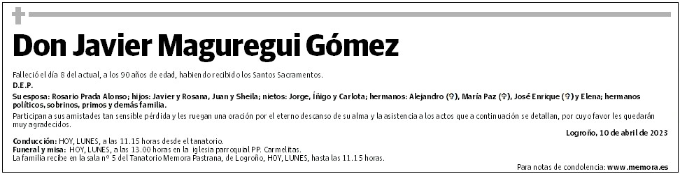 Don Javier Maguregui Gómez