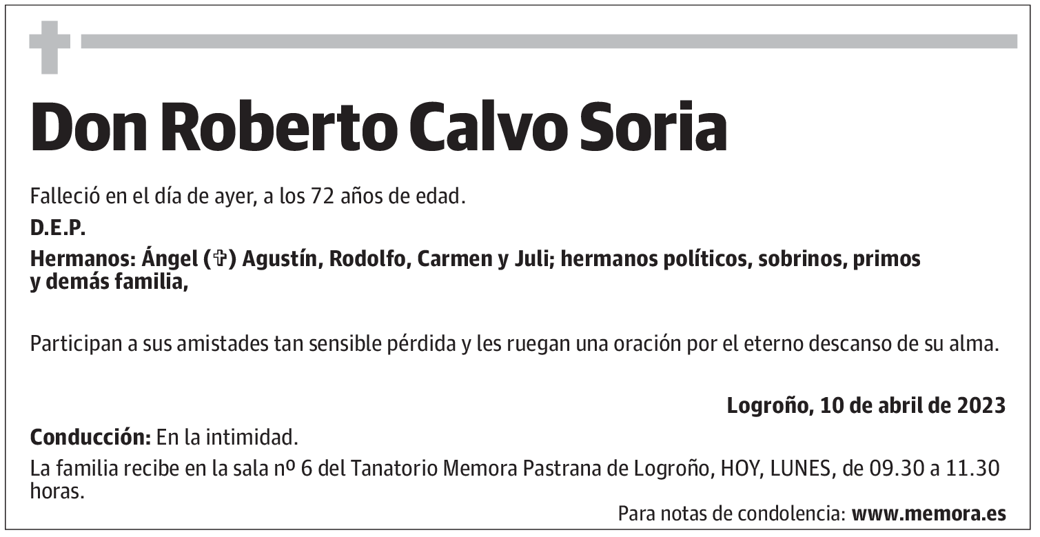 Don Roberto Calvo Soria