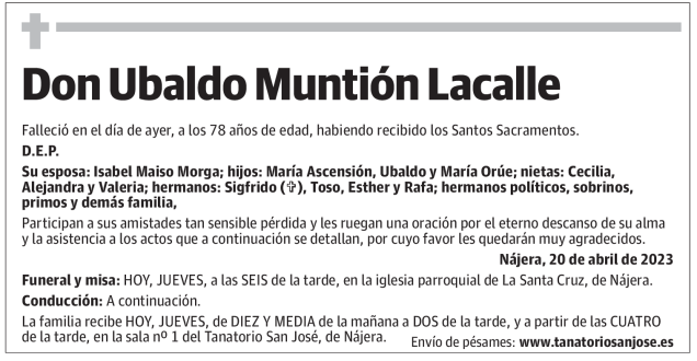 Don Ubaldo Muntión Lacalle