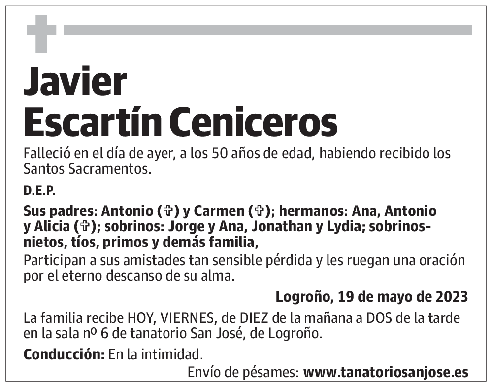 Javier Escartín Ceniceros