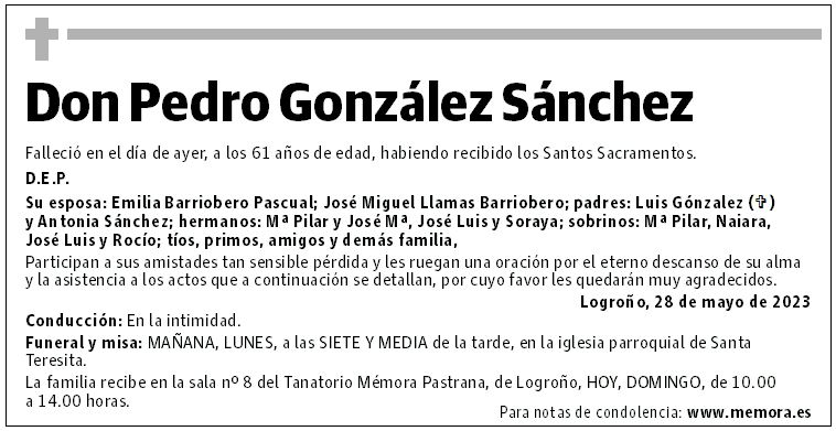 Don Pedro González Sánchez