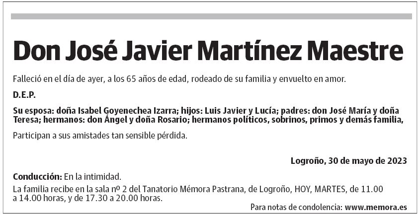 Don José Javier Martínez Maestre
