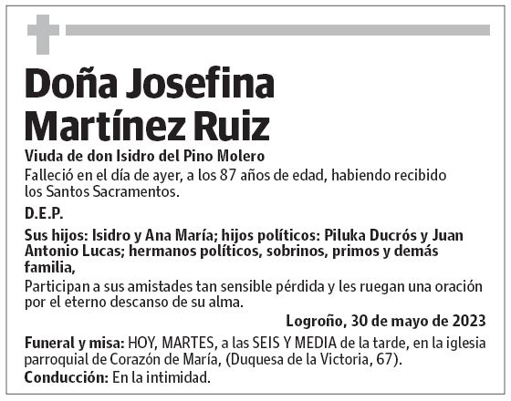 Doña Josefina Martínez Ruiz