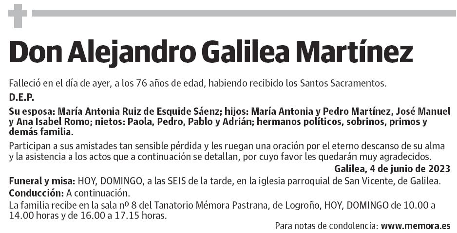 Don Alejandro Galilea Martínez