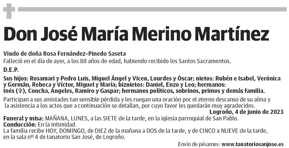 Don José María Merino Martínez