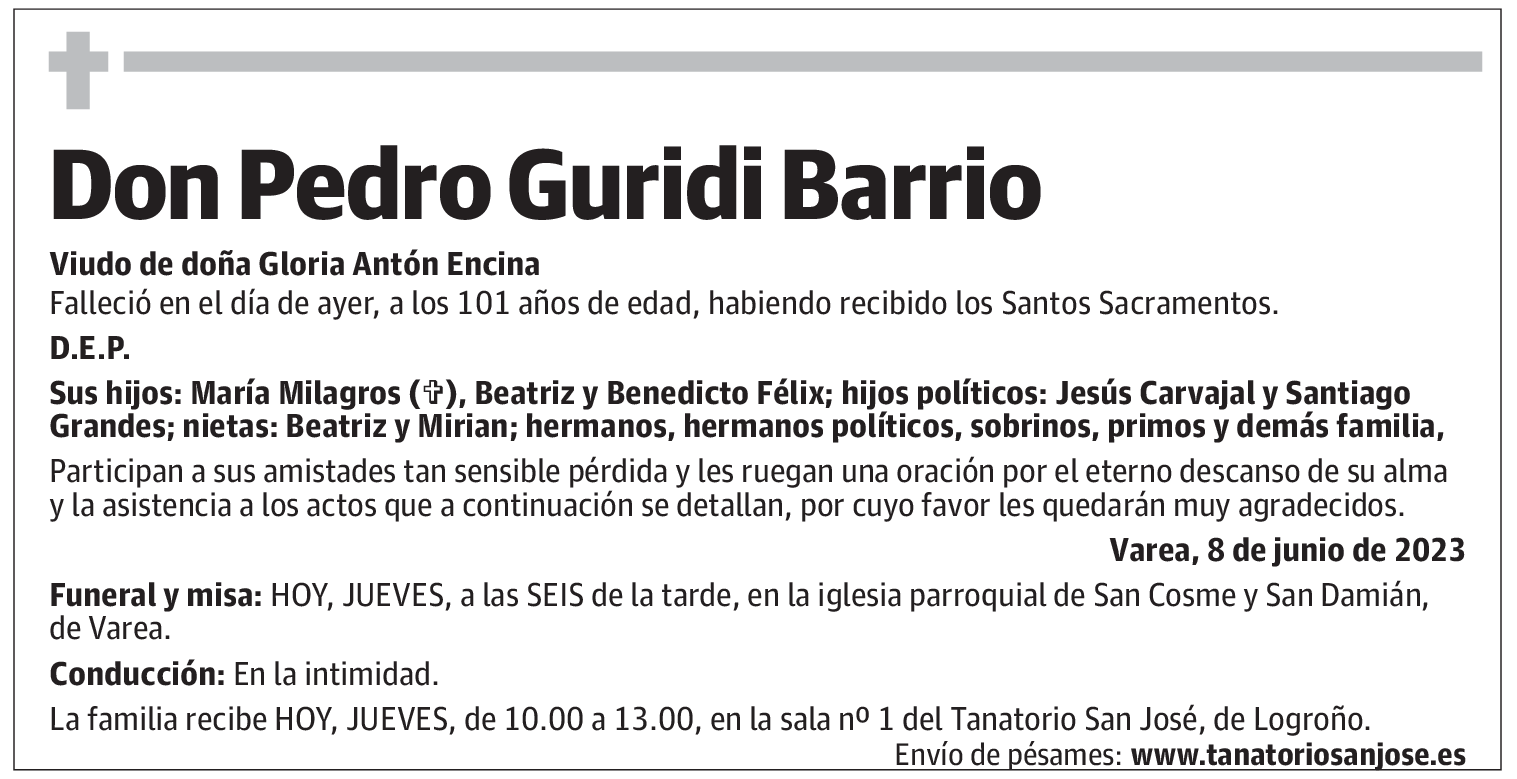 Don Pedro Guridi Barrio