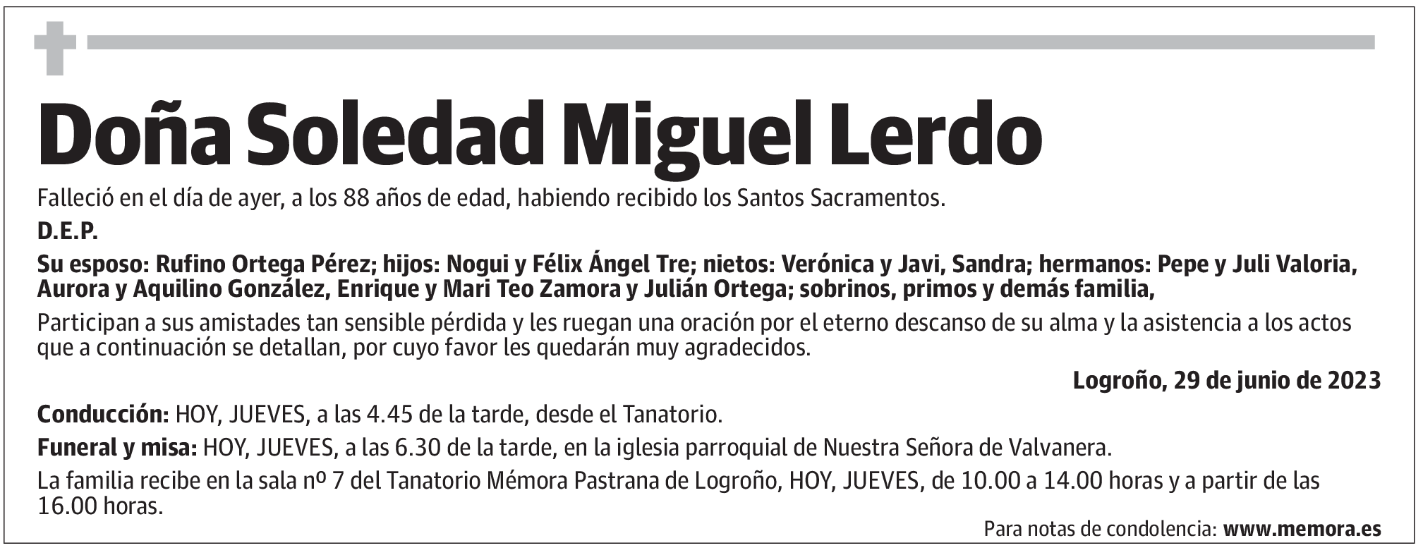 Doña Soledad Miguel Lerdo