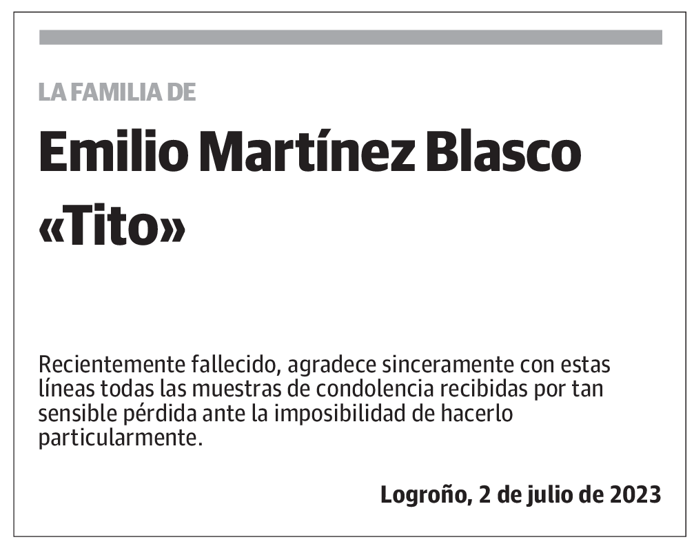 Don Emilio Martínez Blasco
