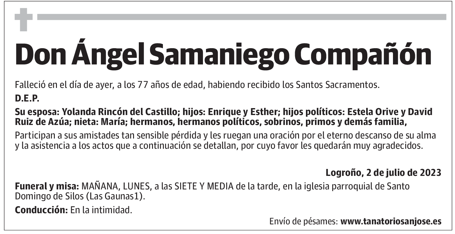 Don Ángel Samaniego Compañón