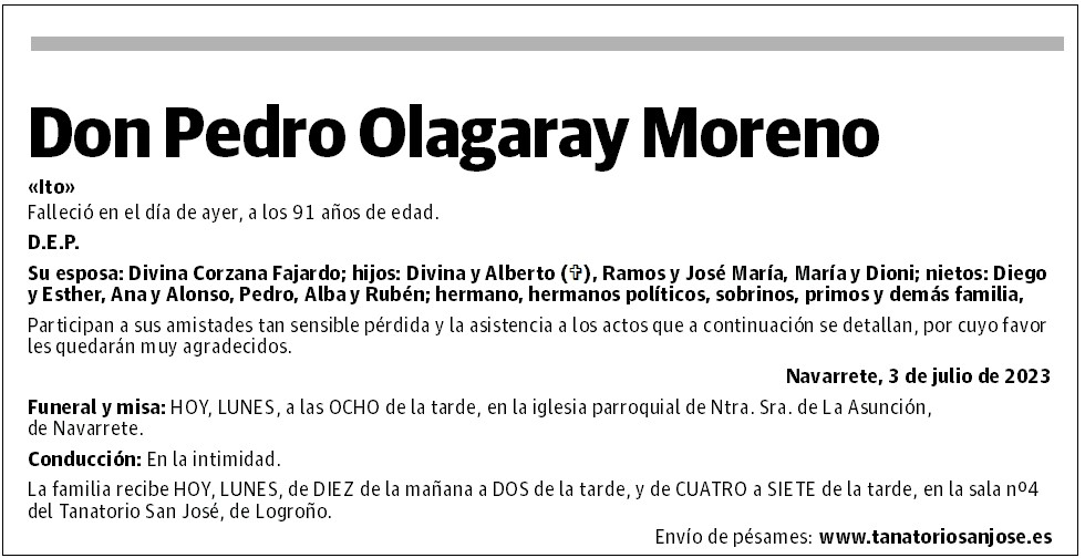 Don Pedro Olagaray Moreno