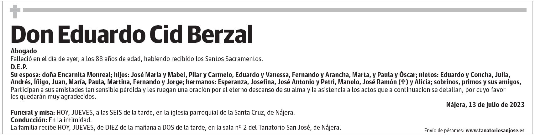 Don Eduardo Cid Berzal