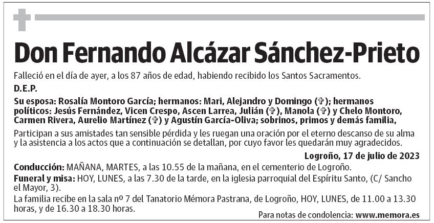 Don Fernando Alcázar Sánchez-Prieto