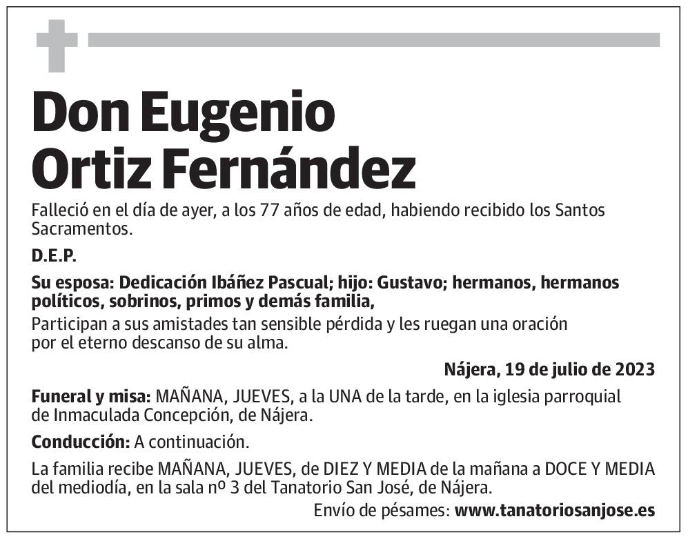 Don Eugenio Ortiz Fernández