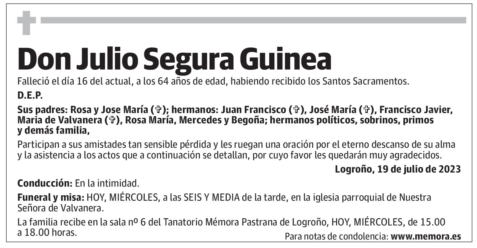 Don Julio Segura Guinea