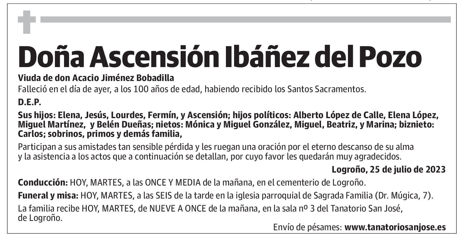 Doña Ascensión Ibáñez del Pozo