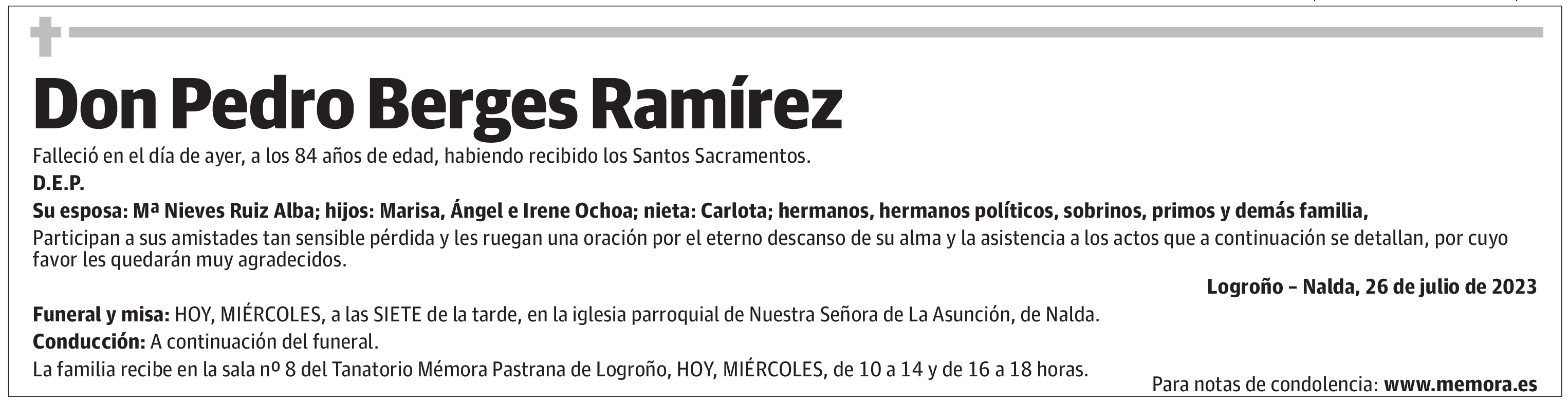 Don Pedro Berges Ramírez