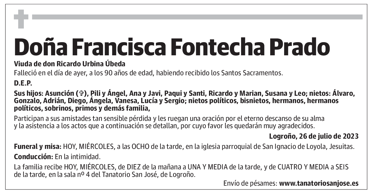 Doña Francisca Fontecha Prado