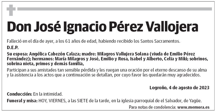 Don José Ignacio Pérez Vallojera