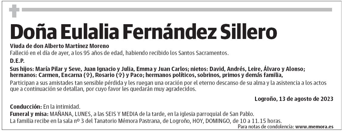 Doña Eulalia Fernández Sillero
