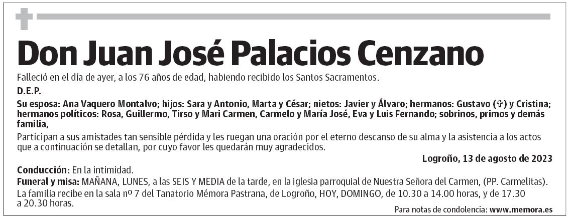 Don Juan José Palacios Cenzano
