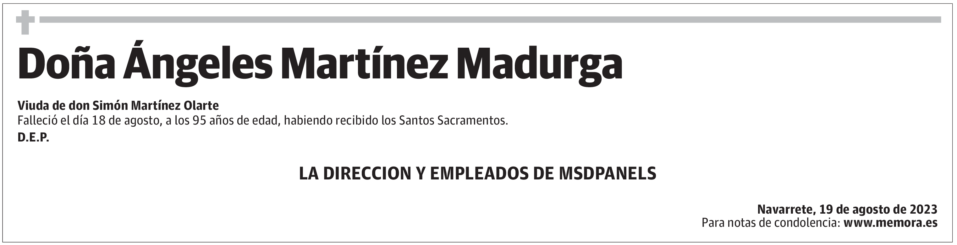 Doña Ángeles Martínez Madurga