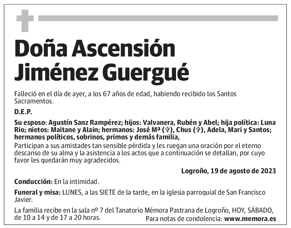 Doña Ascensión Jiménez Guergué