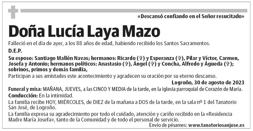 Doña Lucía Laya Mazo