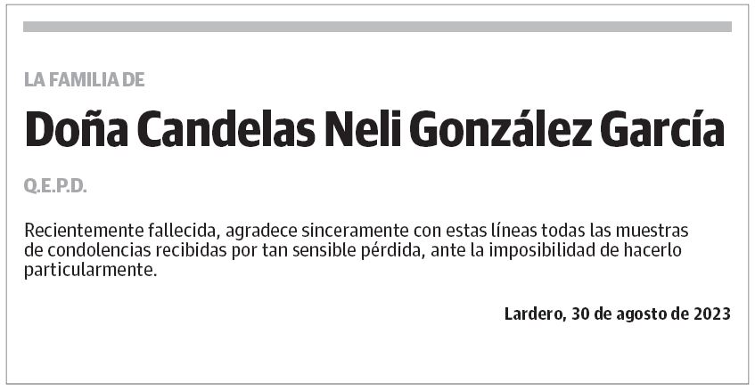 Doña Candelas Neli González García