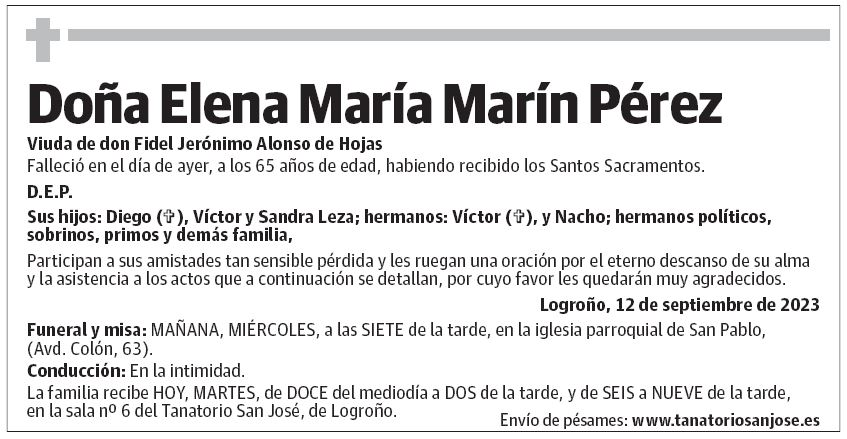 Doña Elena María Marín Pérez