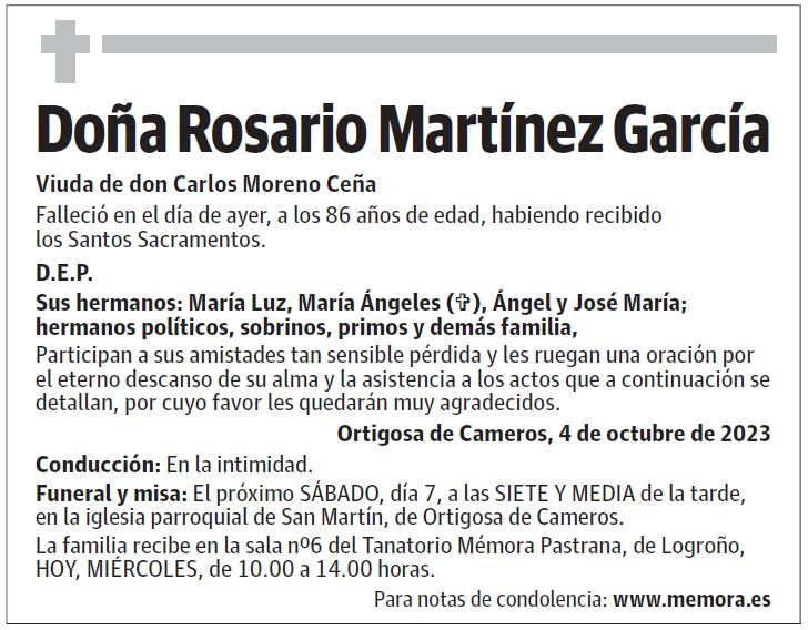 Doña Rosario Martínez García