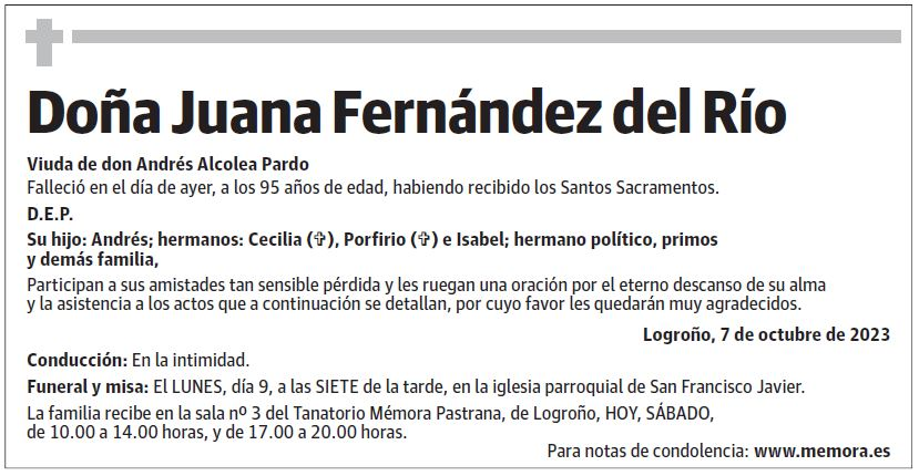 Doña Juana Fernández del Río