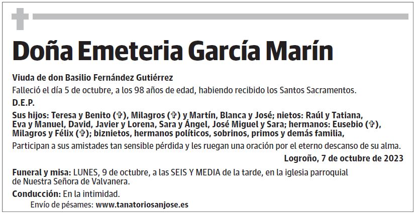 Doña Emeteria García Marín