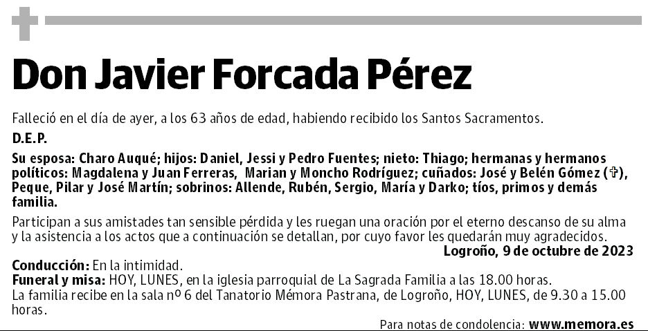 Don Javier Forcada Pérez