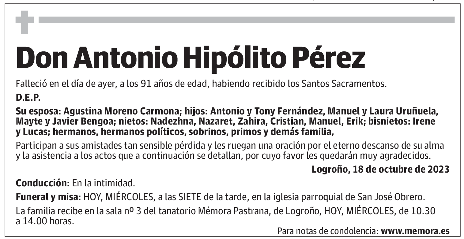 Don Antonio Hipólito Pérez
