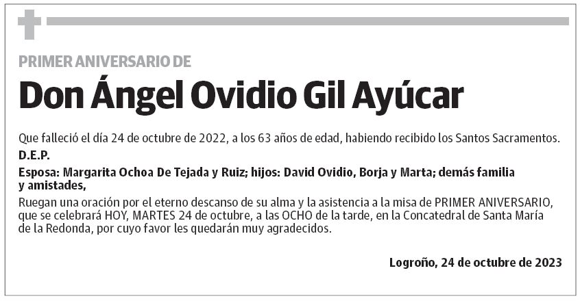 Don Ángel Ovidio Gil Ayúcar