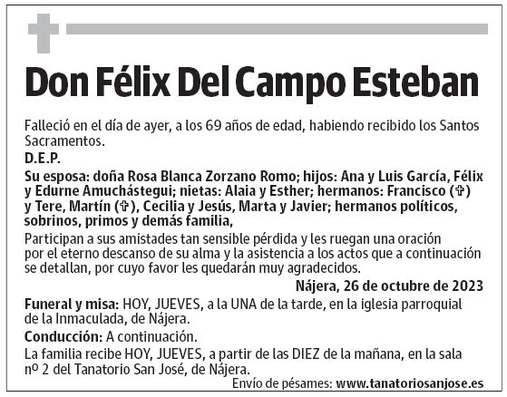Don Félix Del Campo Esteban